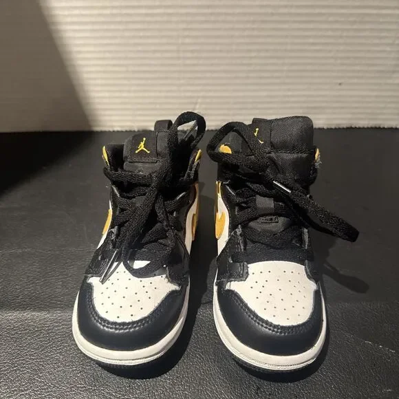 Air Jordan 1 Mid TD 'Black Gold' Size 7C 640735-177 with box - Picture 4 of 11